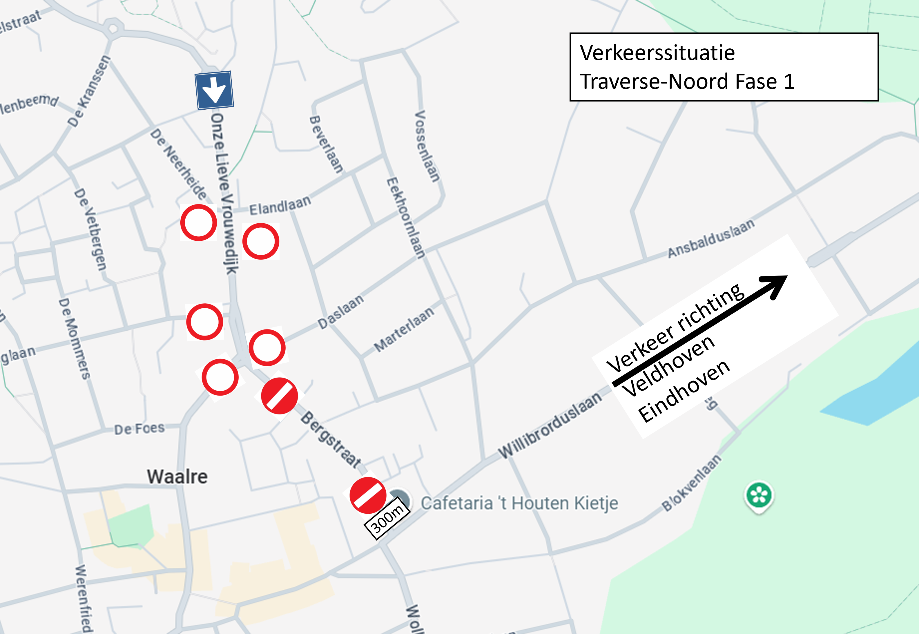 verkeersituatie fase 1 onze lieve vrouwedijk